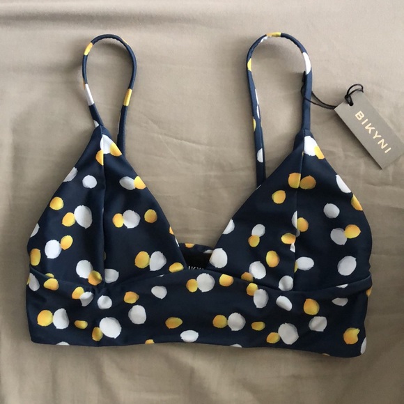 NWT Madewell x Bikyni Balena Dot Plunge Swim Top M - Picture 5 of 7
